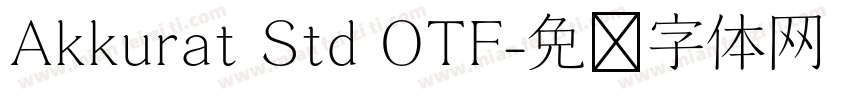 Akkurat Std OTF字体转换